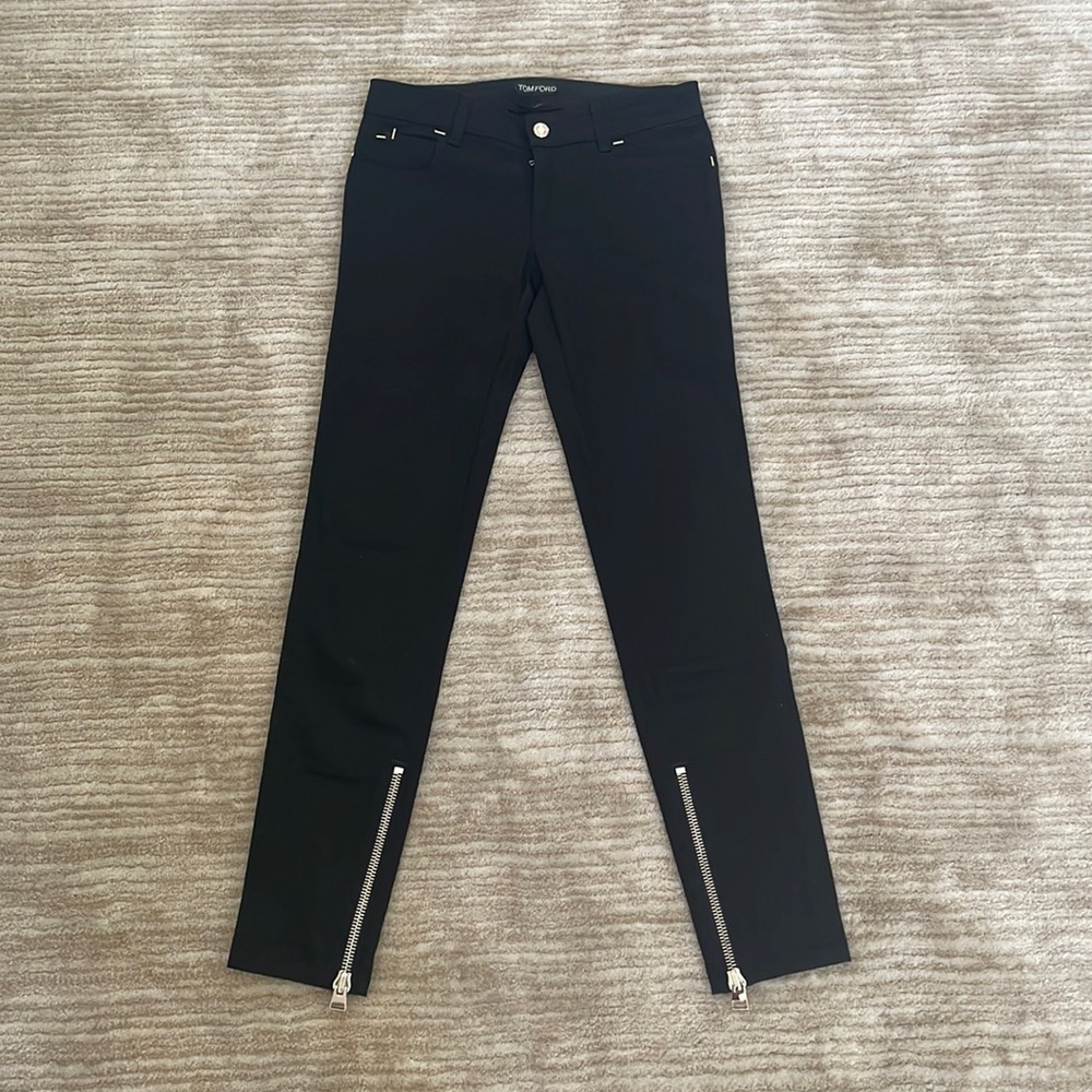 Tom Ford Black Jeans with Silver Hardware Size 26